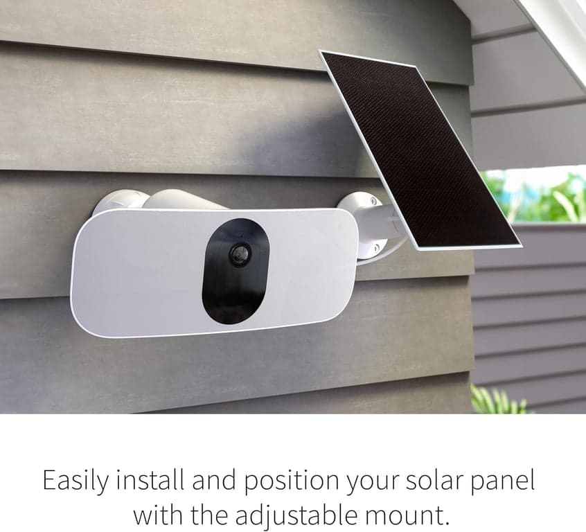 Cargador de panel solar Arlo (blanco), accesorio certificado por Arlo, resistente a la intemperie, fácil instalación (lanzado en 2025), funciona con: Essential Series, Go 2, Pro 3/4/5S/6/6 XL, Ultra Series, Wireless Floodlights - imagen 4