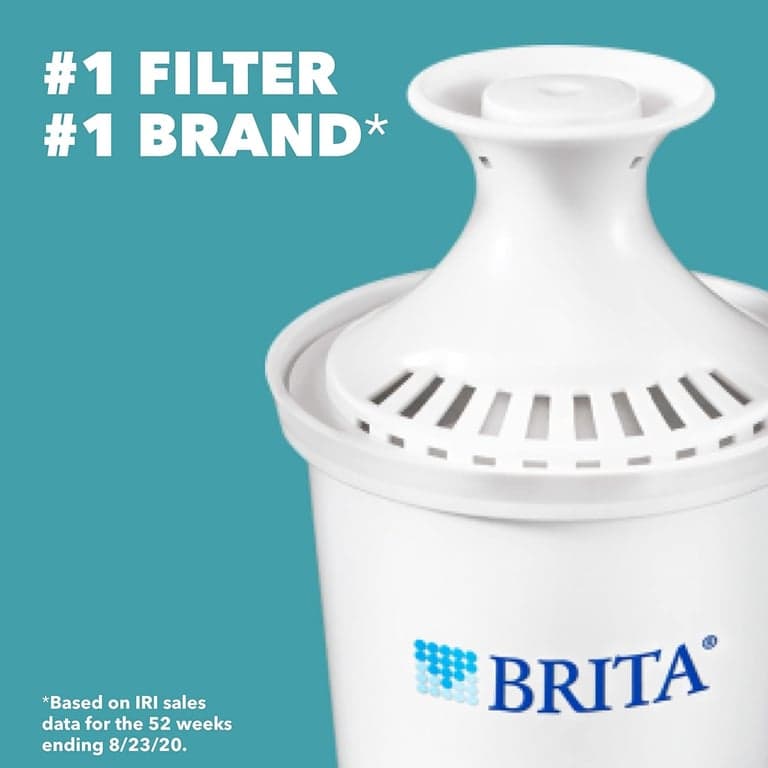 Jarra con filtro de agua Brita para agua del grifo y potable con 1 filtro estándar, dura 2 meses, capacidad de 6 tazas, sin BPA, roja - vista alternativa