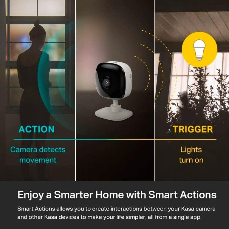 Cámara de seguridad con cable para interiores Kasa 1080p, monitor de bebés y mascotas, EC60 - imagen 4