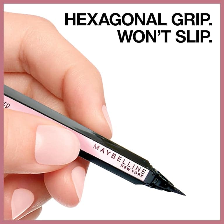Maybelline Hyper Easy Liquid Pen No-Skip Eyeliner, Acabado Satinado, Fórmula Resistente al Agua, Pitch Black, 0.018 Fl Oz - imagen 6