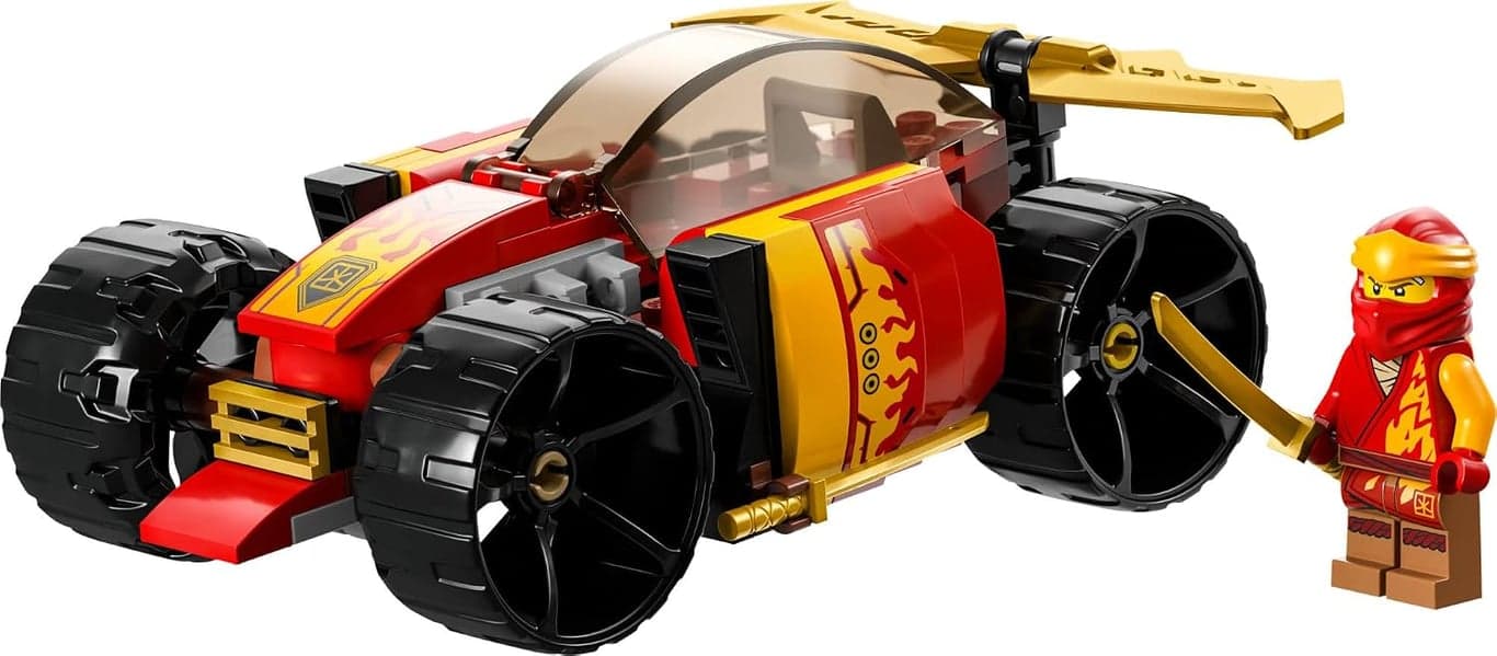 LEGO NINJAGO Coche de Carreras Ninja EVO de Kai, Set de Juguete de Construcción 2 en 1, Los Niños Pueden Construir un Vehículo Todoterreno o un de Carreras, Minifigura con Espadas de Juguete, Regalo para y Niñas de 6+ Años, 71780 - imagen 4