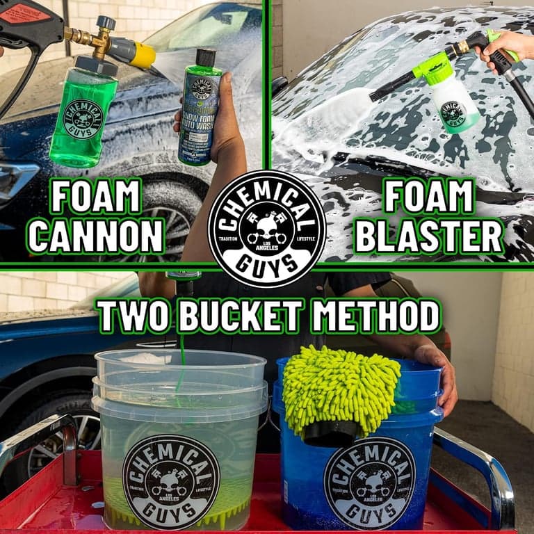 Chemical Guys, paquete de lavado de espuma de nieve, cañón de espuma, pistola y dos jabones, 16 oz - vista alternativa