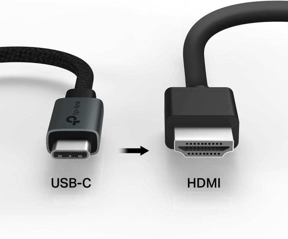 TP-Link UA520C Cable USB C a HDMI 4K 60Hz, Trenzado de 10 cm de Largo, Plug & Play, Compatible con MacOS, Windows, iPadOS, iOS, Android, Linux y Chrome OS - vista alternativa