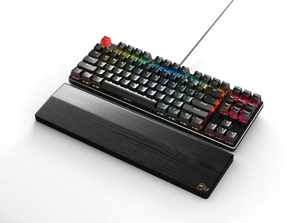 Teclado de juego personalizado GLORIOUS - GMMK 85% TKL - mecánico con cable USB C - Interruptores y teclas RGB intercambiables en caliente - Placa superior de metal negro - imagen 2