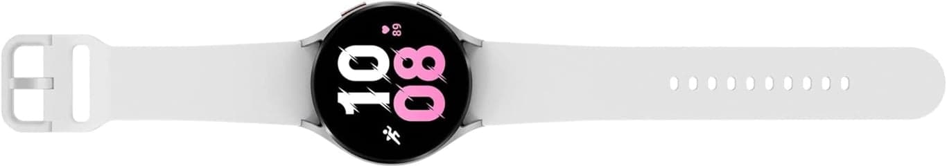 SAMSUNG Galaxy Watch 5 44mm Smartwatch Bluetooth con Rastreador de Cuerpo, Salud, Fitness y Sueño, Cristal de Zafiro, Seguimiento GPS Mejorado, Versión de EE. UU., Bisel Plateado con Correa Blanca (Renovado) - imagen 5