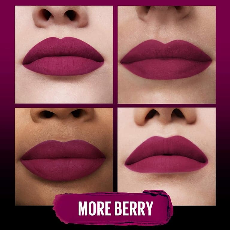 Maybelline Color Sensational Ultimatte Lápiz Labial Mate, No Reseca, Pigmento de Intenso, More Berry, Morado Baya Cálido, 1 Unidad - imagen 2