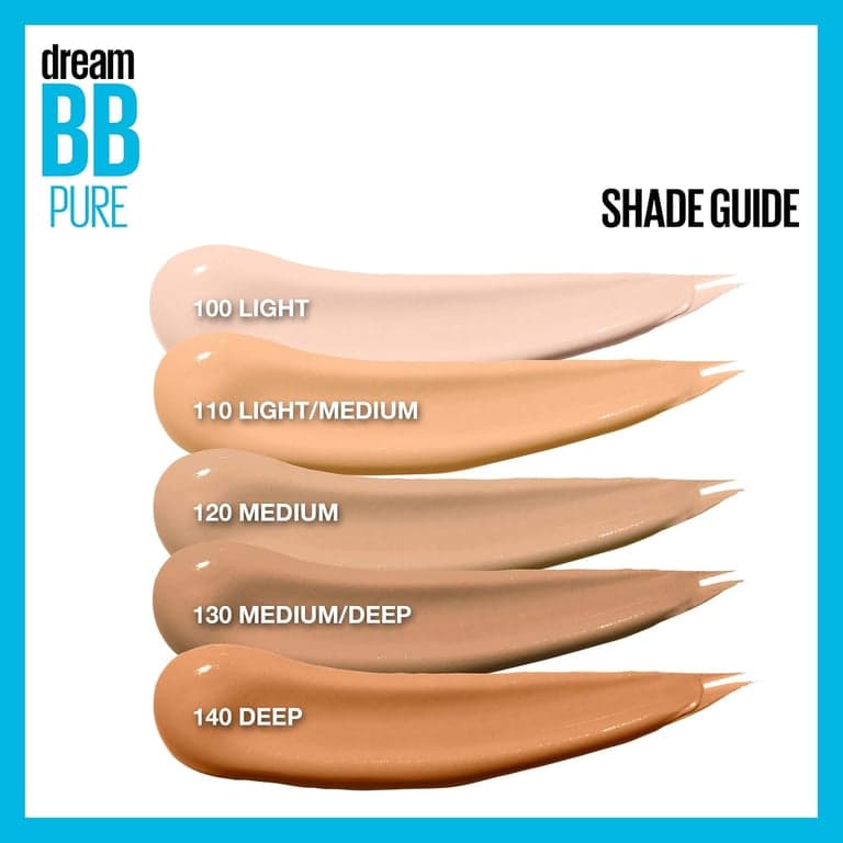 Maybelline Dream Pure Skin Clearing BB Cream, Bálsamo de Belleza Perfeccionador de Piel 8 en 1 con 2% de Ácido Salicílico, Cobertura Traslúcida, Libre de Aceite, Tono Oscuro, 1 Unidad - imagen 6
