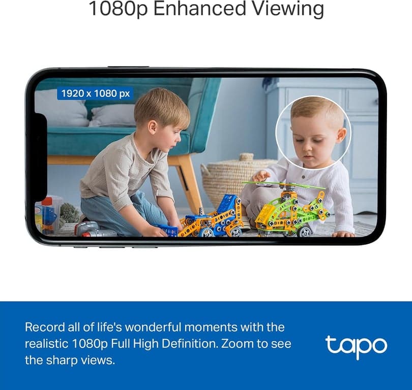 Cámara de seguridad Tapo 1080p para interiores/exteriores, C103, HybridCam - imagen 2