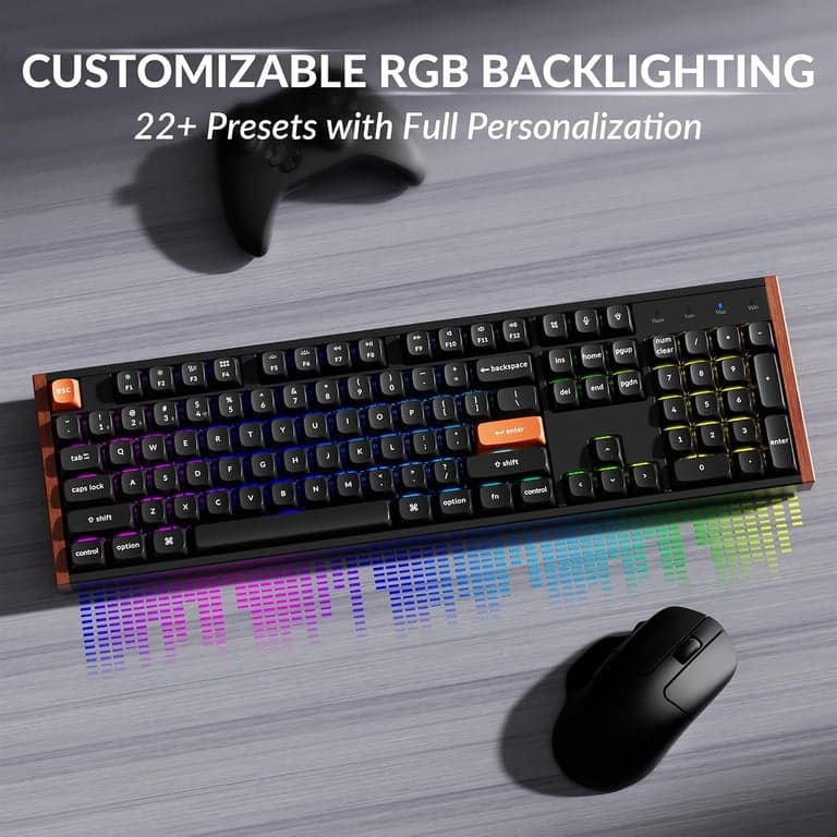 Teclado inalámbrico Keychron K10 HE de tamaño completo con efecto Hall, gatillo rápido - imagen 5