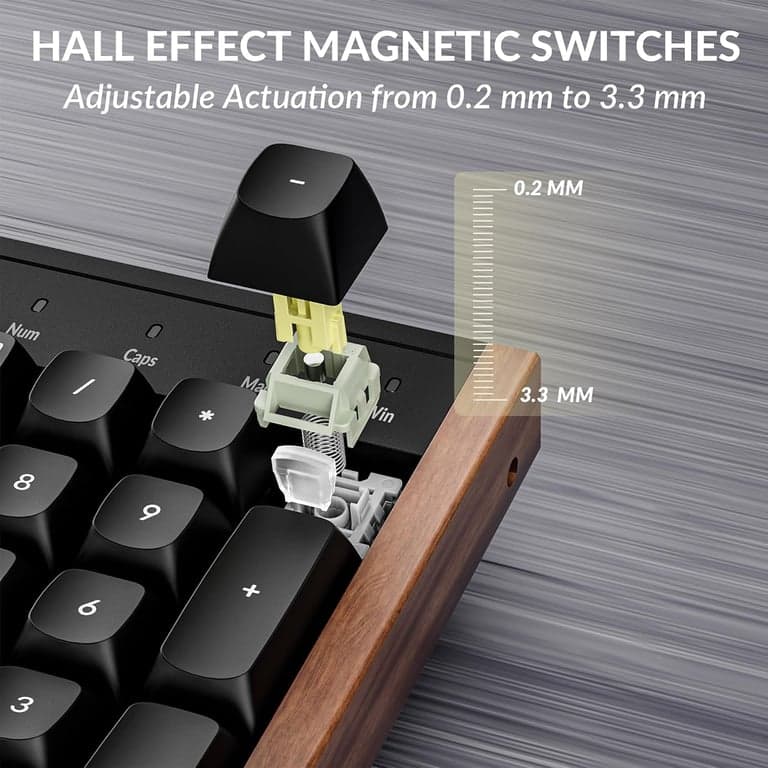 Teclado inalámbrico Keychron K10 HE de tamaño completo con efecto Hall, gatillo rápido - imagen 3