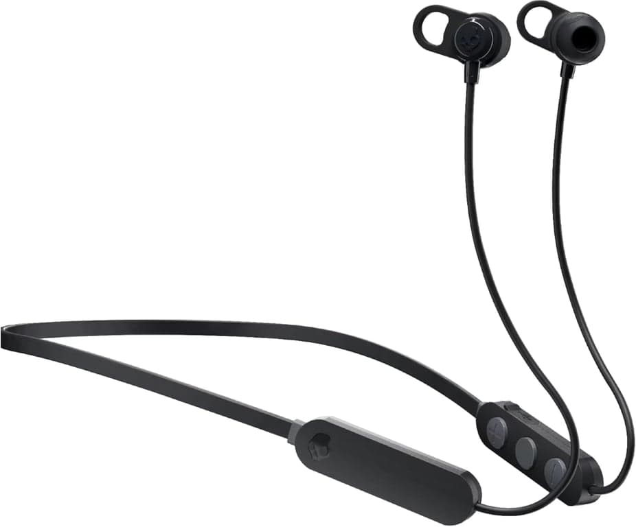 Audífonos inalámbricos Skullcandy Jib XT, audífonos Bluetooth, hasta 6 horas de batería, ajuste con aislamiento de ruido, resistentes al sudor, micrófono incorporado, iPhone Android, tamaños de almohadillas incluidos para un ajuste personalizado - Negro