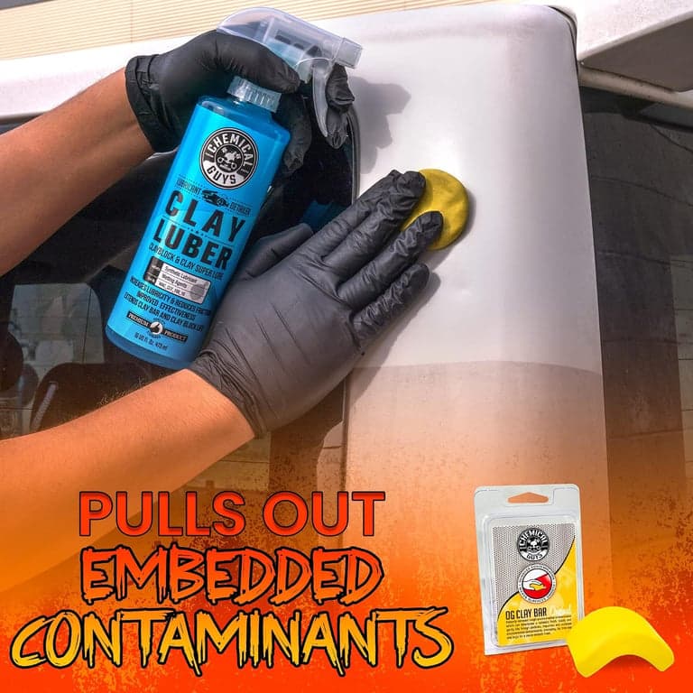 Chemical Guys, Kit combinado de barra de arcilla y Luber para pintura lisa, juego de 6 piezas - imagen 3