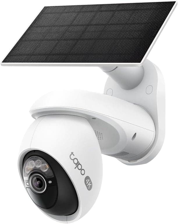 Tapo 4K Cámara de Seguridad Inalámbrica Exterior Panorámica/Inclinación, Carga Solar, C660 KIT
