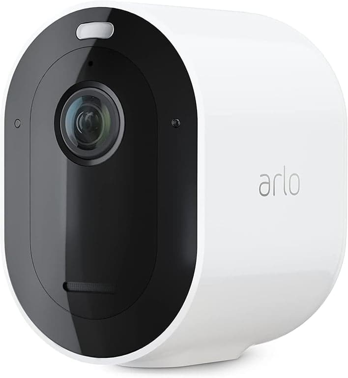 Arlo Pro 4 Spotlight Camera - 1 paquete - Seguridad inalámbrica, video 2K y HDR, visión nocturna a color, audio bidireccional, conexión directa a WiFi sin necesidad de hub, VMC4050P - Blanco (Renovado)