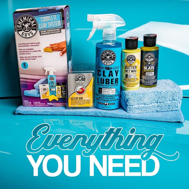 Chemical Guys, Kit combinado de barra de arcilla y Luber para pintura lisa, juego de 6 piezas - imagen 2