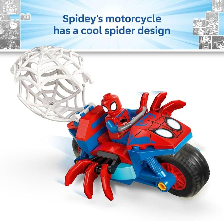 LEGO Marvel Spidey y Sus Asombrosos Amigos en su Motocicleta vs. Rhino Juguete de Construcción para Niños - Set de Juego de Superhéroes para y Niñas en Edad Preescolar, Edades 4+ - Idea de Regalo para Cumpleaños - 11206 - imagen 4