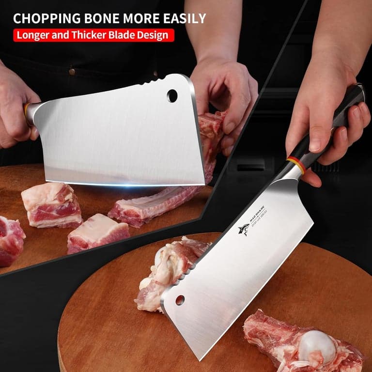 MAD SHARK Accesorio de cocina Guantes de silicona para horno y cuchillo de carnicero ideales para hornear en casa, cocinar y cortar huesos - imagen 4