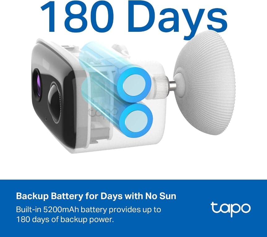 Tapo Cámara de seguridad con batería para exteriores 1080p con energía solar, C400 KIT - imagen 2