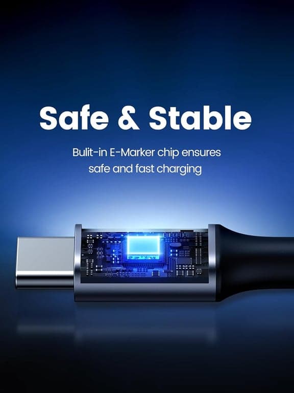 UGREEN Cable USB C en Ángulo Recto de 100W, de Carga Rápida, 10ft (Paquete de 2) - imagen 3