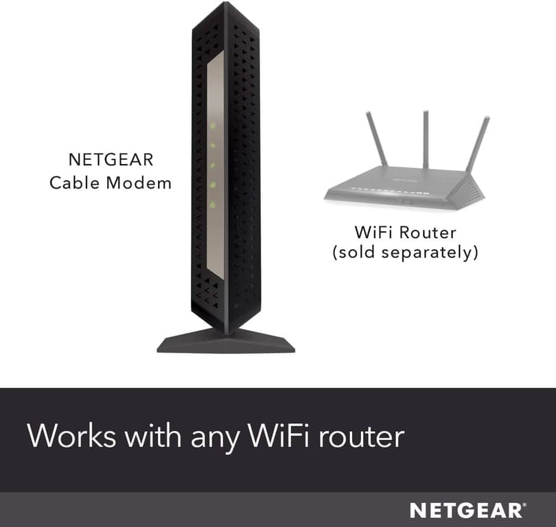 Módem de cable NETGEAR DOCSIS 3.1 (CM1000) Gigabit, compatible con todos los principales proveedores de cable, incluidos Xfinity, Spectrum, Cox, para planes de cable de hasta 1 Gbps - vista alternativa