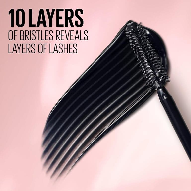 Maybelline Lash Sensational Máscara Lavable, Alargadora y Voluminizadora para un Efecto Abanico Completo, Blackest Black, 1 Unidad - imagen 4