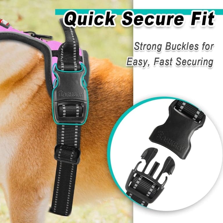 Arnés para perro BARKBAY para perro grande sin tirones, 2 clips para correa, chaleco para perro - imagen 6