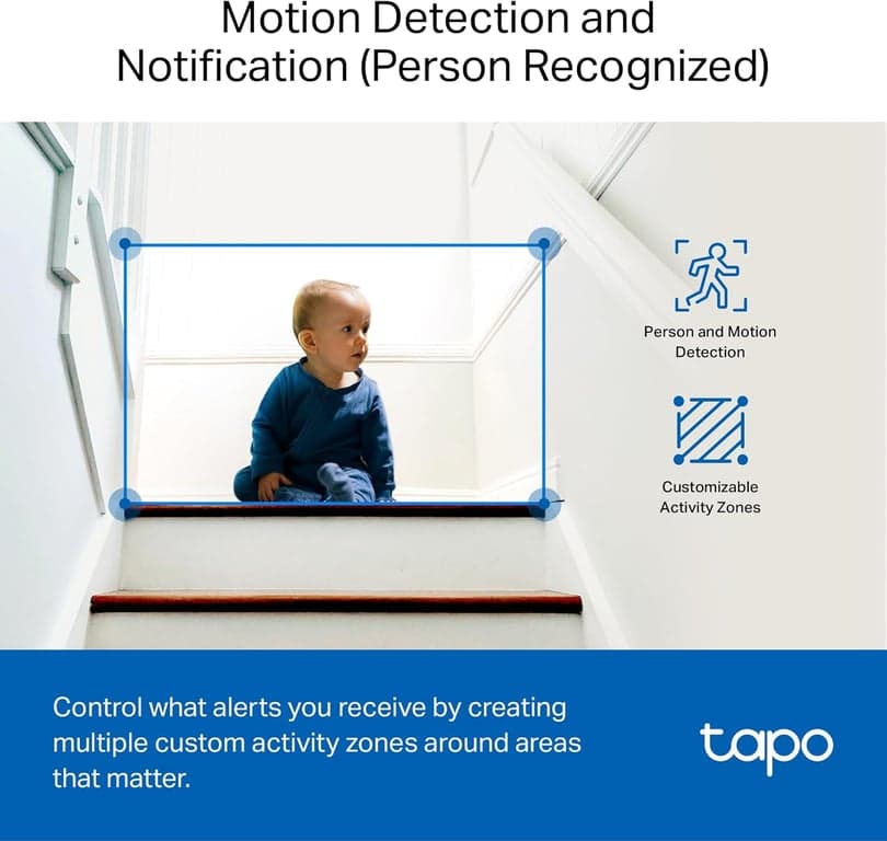 Cámara de seguridad Tapo 1080p para interiores/exteriores, C103, HybridCam - imagen 5