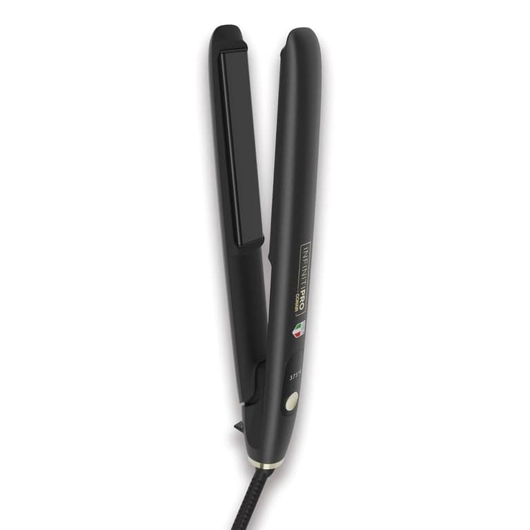 INFINITIPRO by CONAIR ArteBella Plancha de Cerámica de 1 pulgada, Alisador de Cabello, Diseño Italiano Profesional con Placas Flotantes Extra Largas, 5 Ajustes de Calor hasta 445°F, Peinado Rápido para Todo Tipo de Cabello
