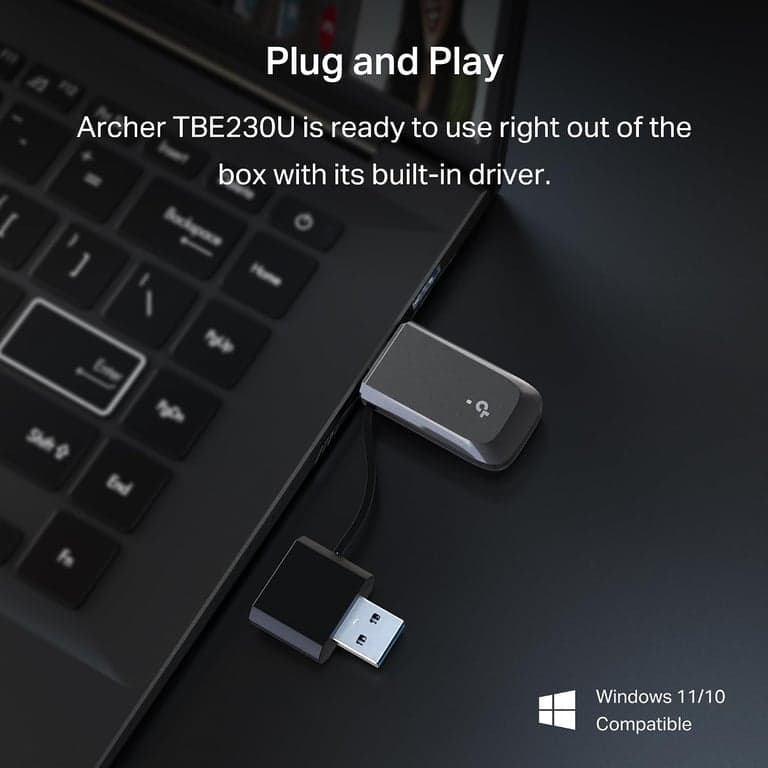 Adaptador USB Wi-Fi 7 TP-Link BE3600 para PC de escritorio, dongle Wi-Fi de doble banda - imagen 6