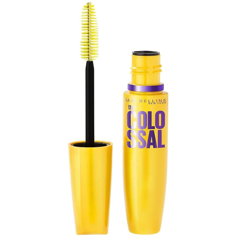 Maybelline Volum' Express Colossal Washable Mascara Makeup, Volumizing, Glam Black, 1 unidad