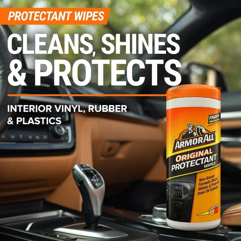 Kit de toallitas de limpieza interior para auto Armor All, desinfecta, protege y limpia interiores de autos, incluye toallitas para cuidado de cuero, toallitas para vidrios, toallitas desinfectantes y toallitas protectoras, 4 unidades - imagen 4