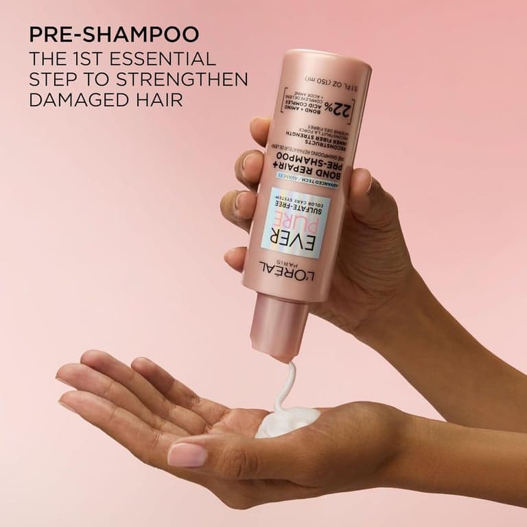 L'Oreal Paris Concentrado Pre-Champú Bond Repair+ Sin Sulfatos, Tratamiento Capilar con Complejo + Aminoácidos para Cabello Teñido, Decolorado o Dañado, EverPure, 5.1 Fl Oz (El empaque puede variar) - imagen 6