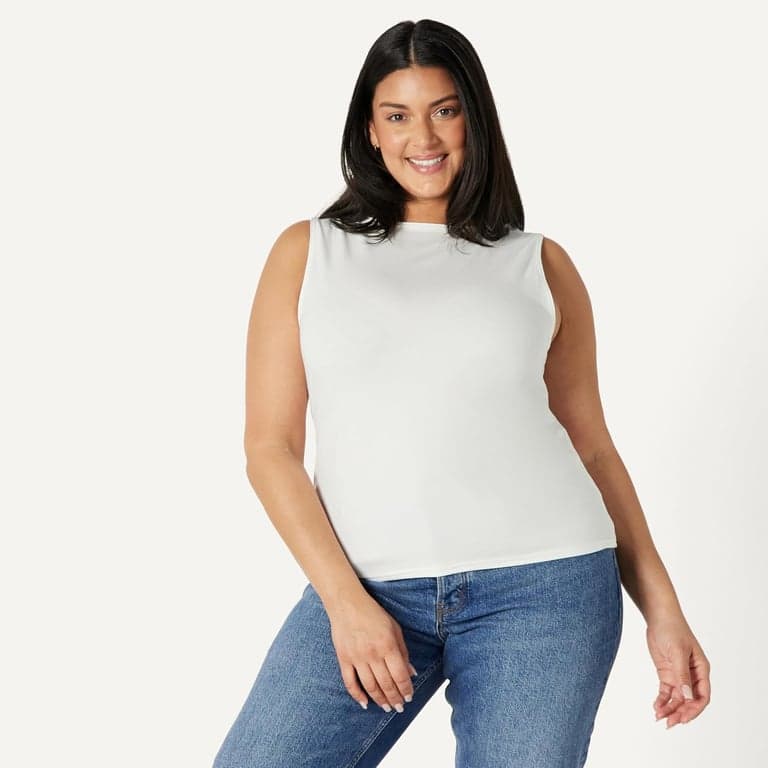 Camiseta sin mangas ajustada para mujer Amazon Essentials - imagen 5