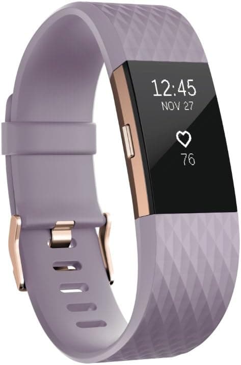 Fitbit Charge 2 Pulsera de Ritmo Cardíaco + Actividad Física, Negro, Grande (Versión de EE. UU.), 1 Unidad