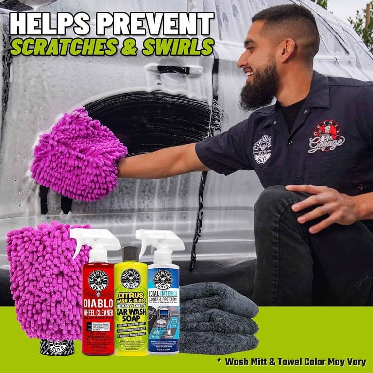 Chemical Guys, Kit de limpieza de autos de 7 piezas, Lavado, Limpiadores de ruedas e interiores | Todo lo que un detallista primerizo necesita para una limpieza completa por dentro y por fuera sin comprar piezas una por una - imagen 6
