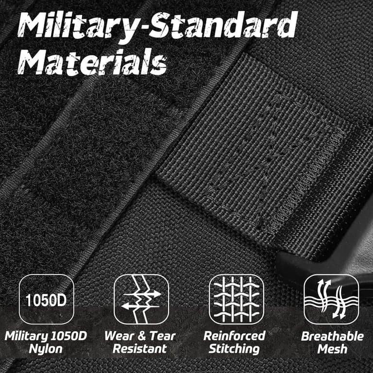 rabbitgoo Arnés táctico para perros grandes, chaleco militar resistente sin tirones - vista alternativa