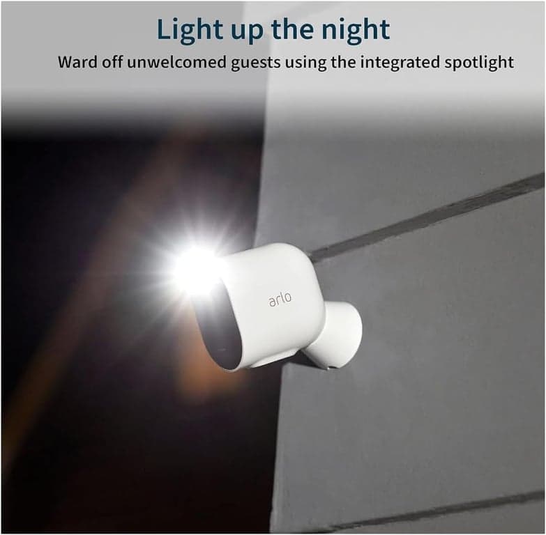 Cámara WiFi Arlo VMC4050B-100NAR Pro 4 Spotlight, Negra - Renovada - imagen 3