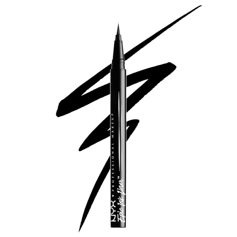 NYX PROFESSIONAL MAKEUP Epic Ink Liner, delineador líquido a prueba de agua - Negro, fórmula vegana