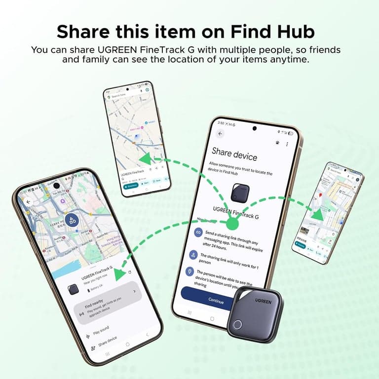 UGREEN FineTrack G (solo Android) Etiquetas de rastreo aéreo, carga USB-C - imagen 4