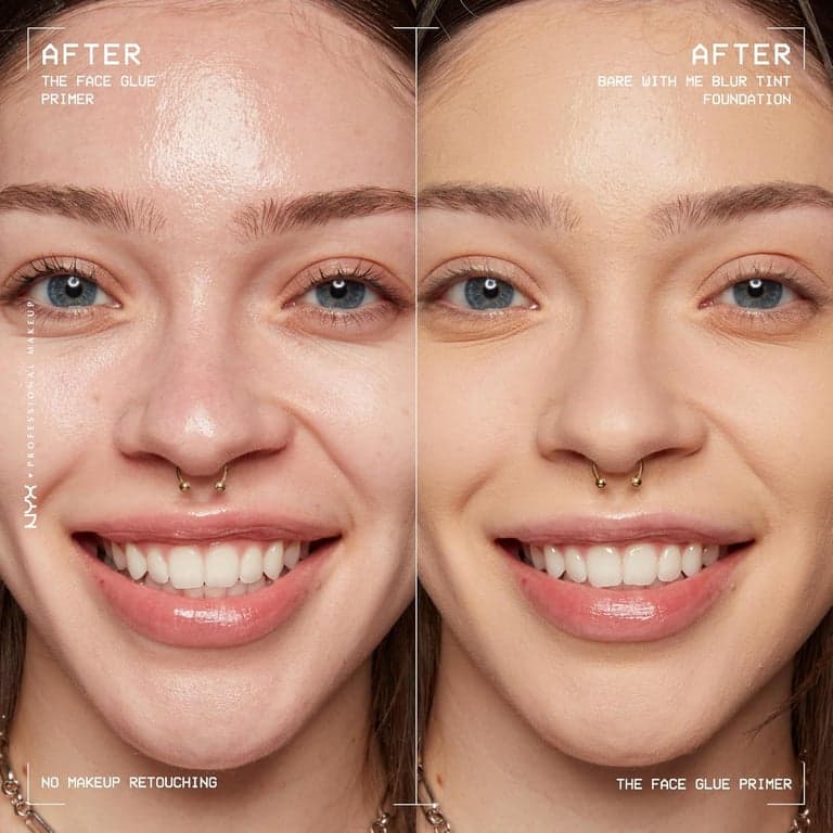 NYX PROFESSIONAL MAKEUP The Face Glue Gripping Primer, Prebase Hidratante para Maquillaje con Hasta 24 Horas de Duración, Vegano y Libre de Crueldad Animal - imagen 6