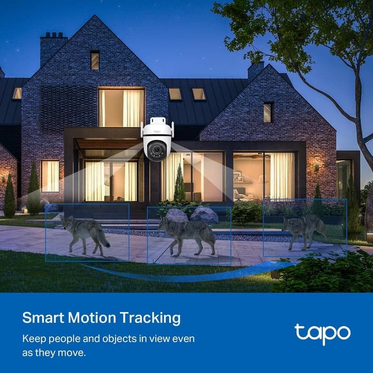 TP-Link Tapo 2K QHD Cámara de Seguridad Wi-Fi Exterior Panorámica/Inclinación, Vista 360°, Seguimiento de Movimiento, Visión Nocturna a Color, Detección Gratuita de Personas/Vehículos/Movimiento, Almacenamiento en la Nube y Tarjeta SD, Grabación 24/7, C520WS… - imagen 4