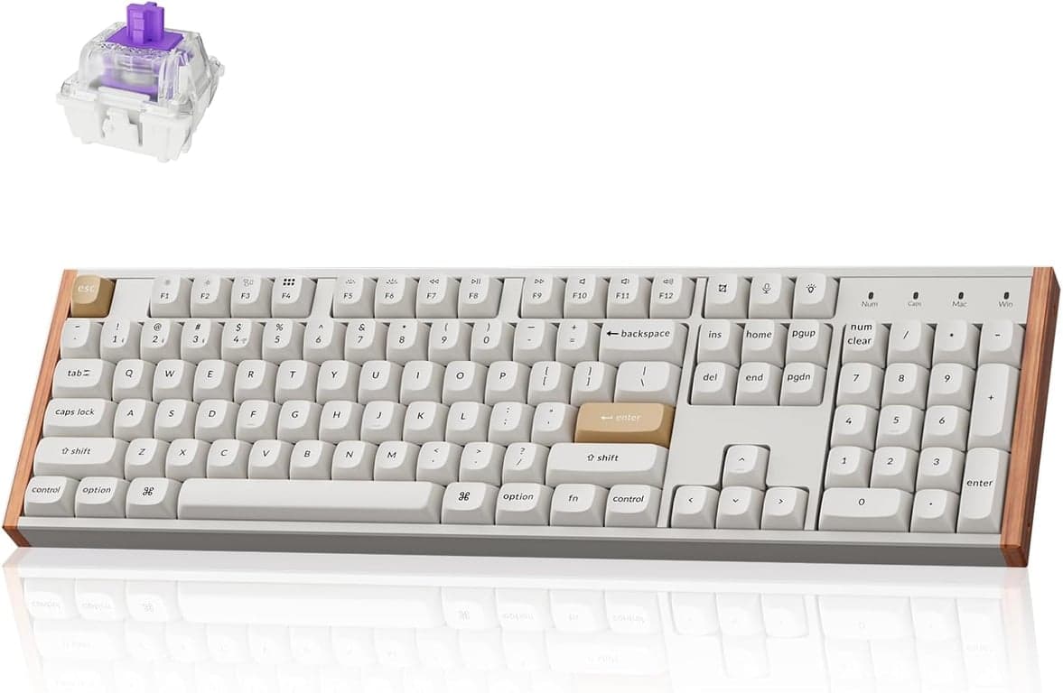 Teclado inalámbrico Keychron K10 HE de tamaño completo con efecto Hall, Rapid Trigger