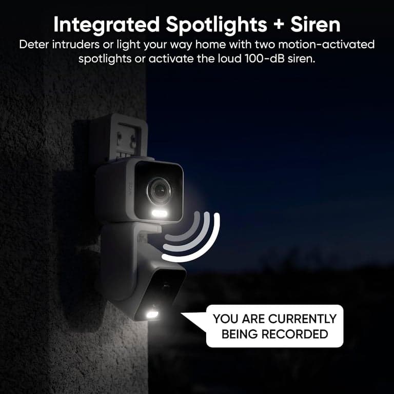 WYZE Duo Cam Pan Cámara de seguridad inteligente para interiores/exteriores IP65 2K 360° Panorámica/Inclinación con visión nocturna a color, compatible con Alexa y Google Assistant, blanca - imagen 6