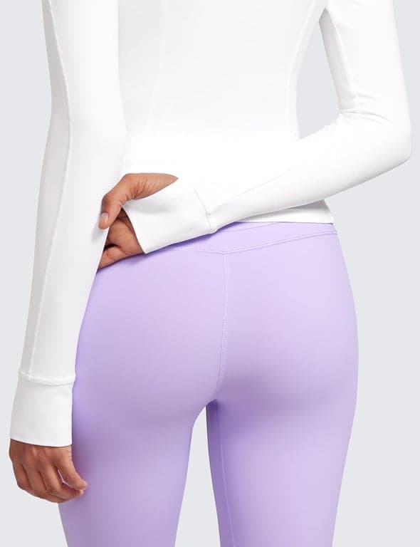 CRZ YOGA Butterluxe Jackets a la Cintura | Extremadamente Suave, Atlética, Ajuste Delgado, Cierre Completo, Bolsillos Laterales, Agujeros para Pulgares, para Mujer - imagen 4