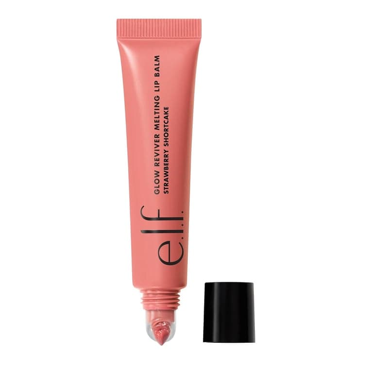 e.l.f. Glow Reviver Melting Lip Balm, bálsamo labial hidratante con color para un acabado brillante y labios suaves y flexibles, vegano y libre de crueldad animal, Strawberry Shortcake