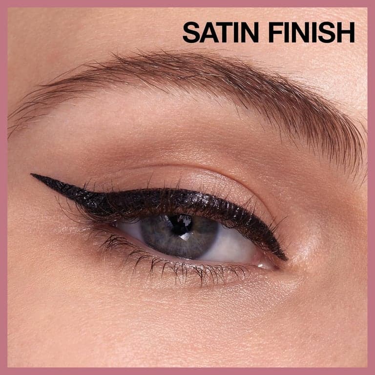 Maybelline Hyper Easy Liquid Pen No-Skip Eyeliner, Acabado Satinado, Fórmula Resistente al Agua, Pitch Black, 0.018 Fl Oz - imagen 4