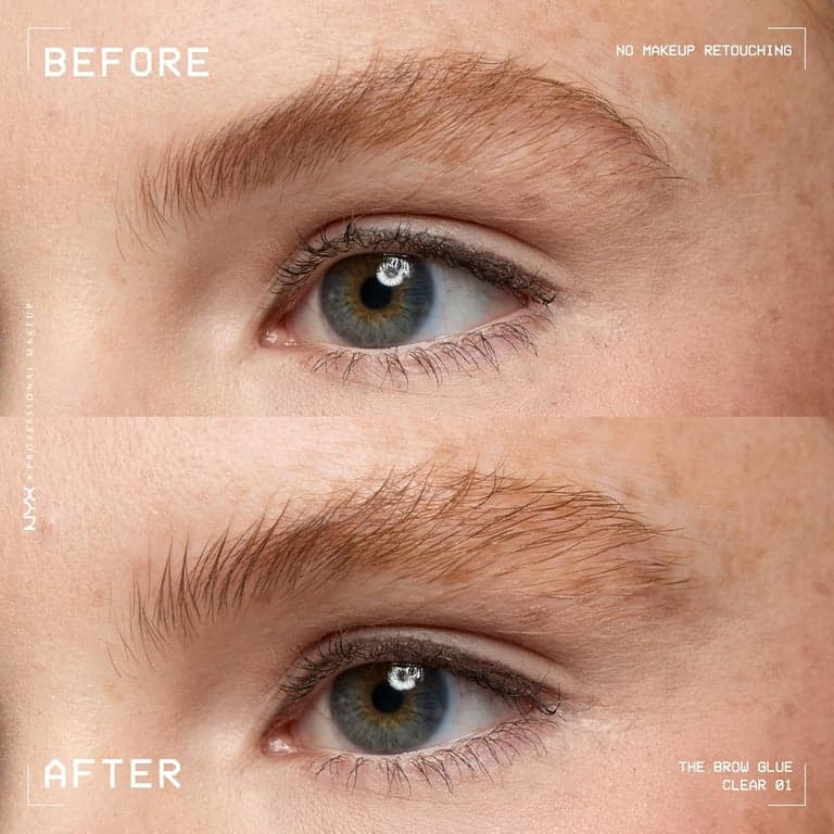 NYX PROFESSIONAL MAKEUP The Brow Glue, Gel para Cejas de Fijación Extrema - Transparente - vista alternativa