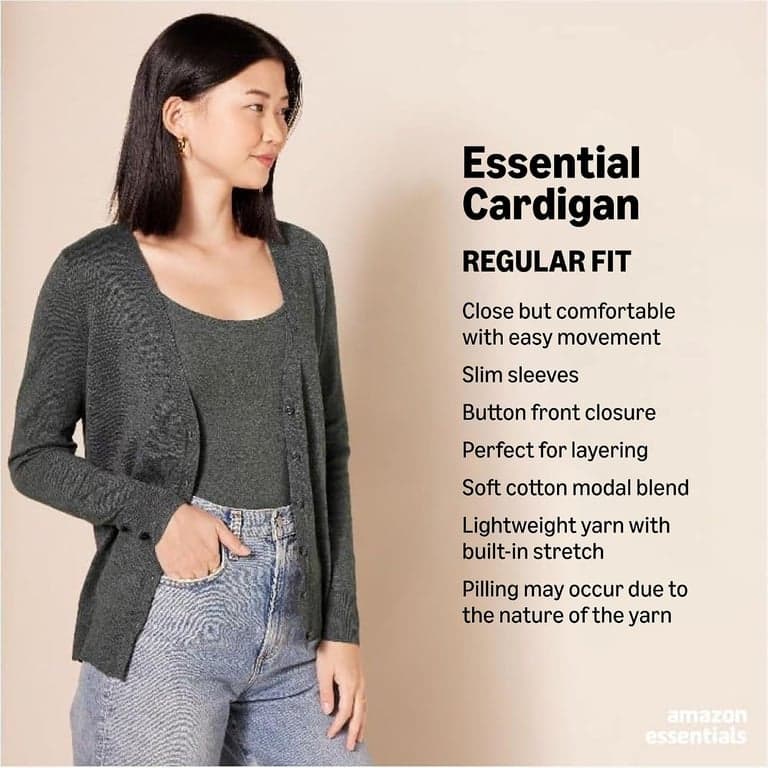 Suéter cárdigan ligero Amazon Essentials para mujer - vista alternativa