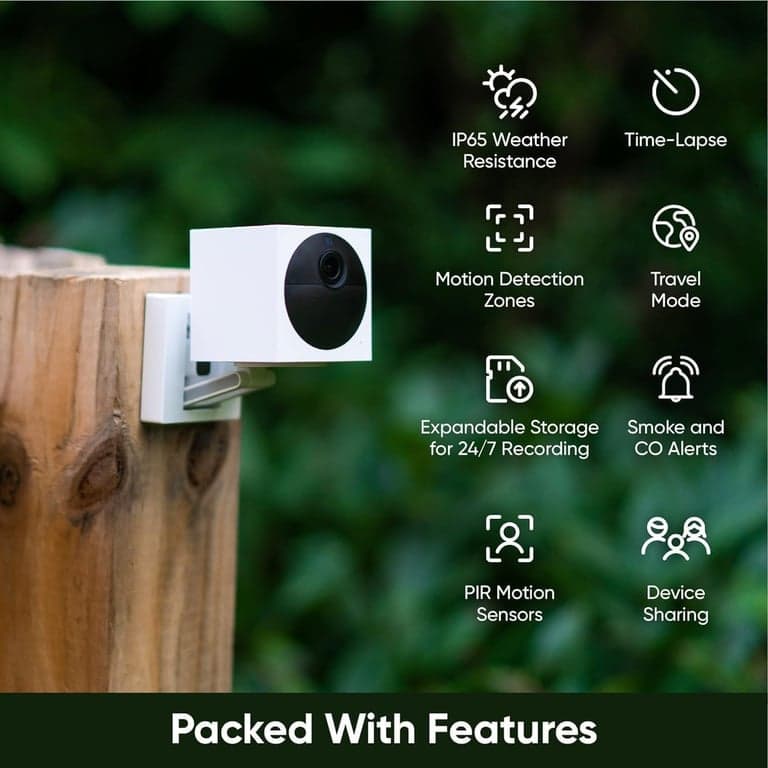 Wyze Cam Outdoor Starter Bundle v2 (1 cámara + estación base) - Cámara de seguridad inalámbrica HD 1080p para el hogar, alimentada por batería, clasificación IP65, visión nocturna a color, audio bidireccional, compatible con Alexa y Google - imagen 6
