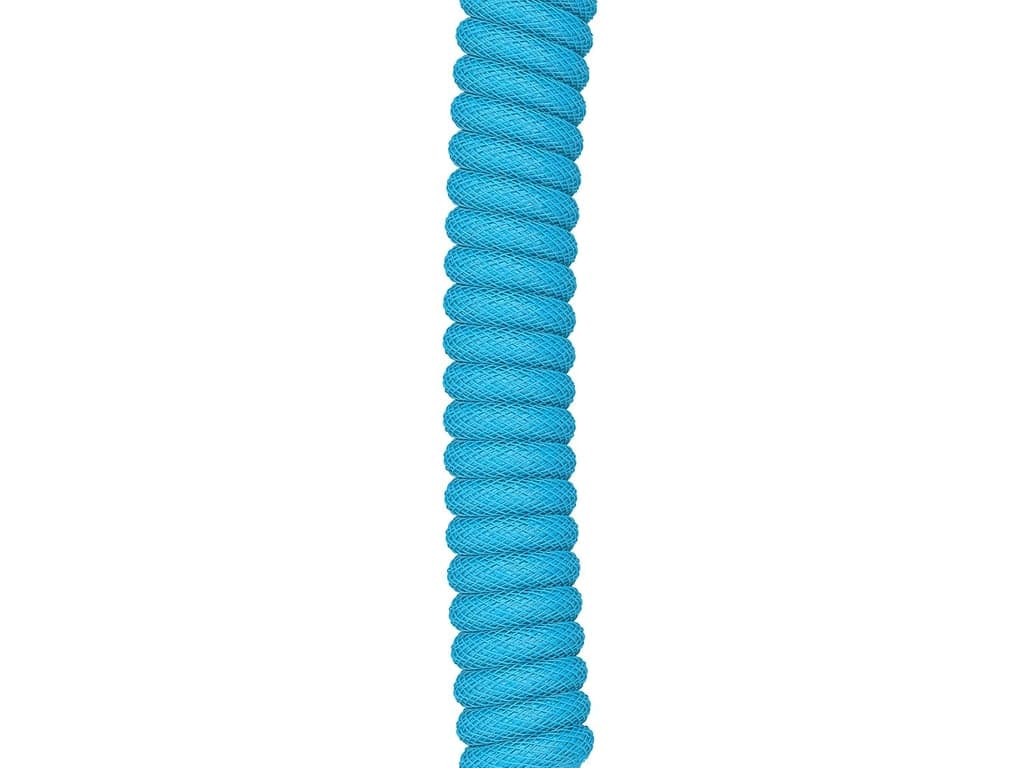 GLORIOUS Coiled Keyboard Cable – USB C en espiral Cables trenzados artesanales para teclado mecánico para juegos en espiral - de teclado personalizado (Forest Green) - imagen 3